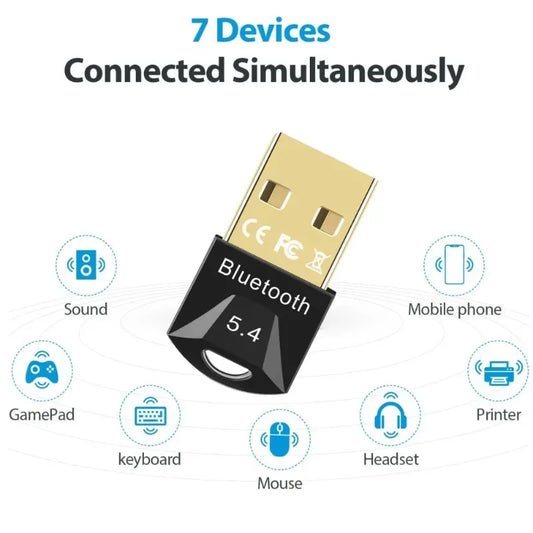 Adaptador Bluetooth USB para PC (5.0 / 5.1 / 5.3 / 5.4)