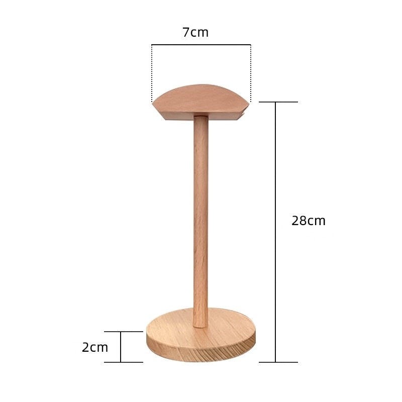 Soporte de madera para auriculares