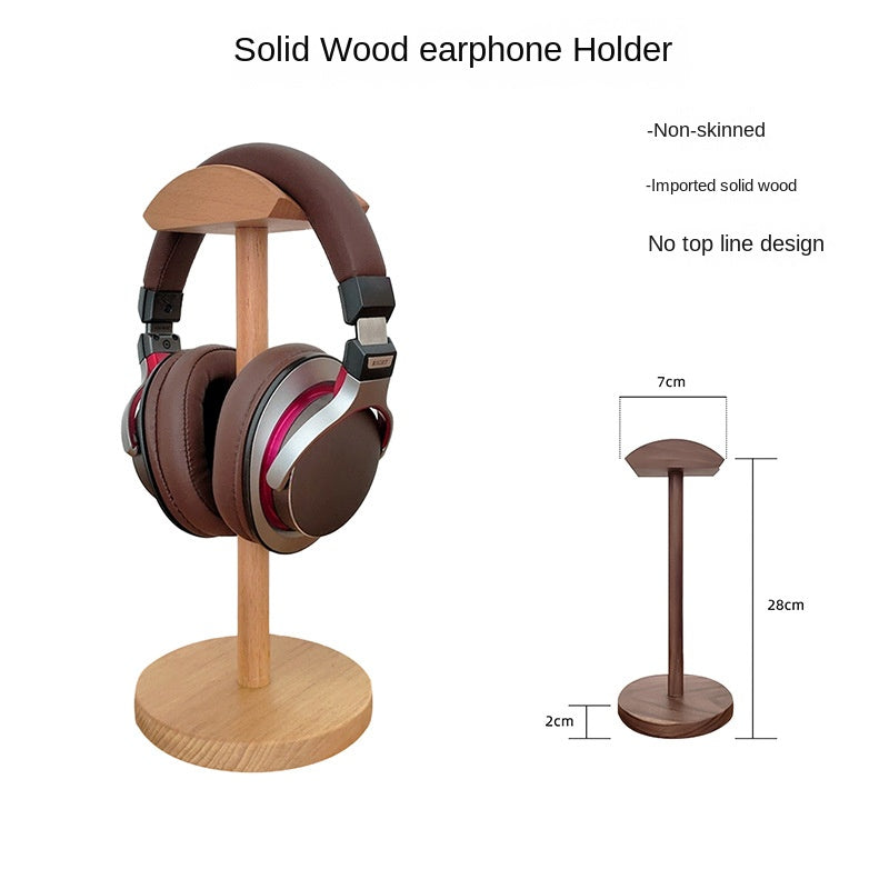 Soporte de madera para auriculares