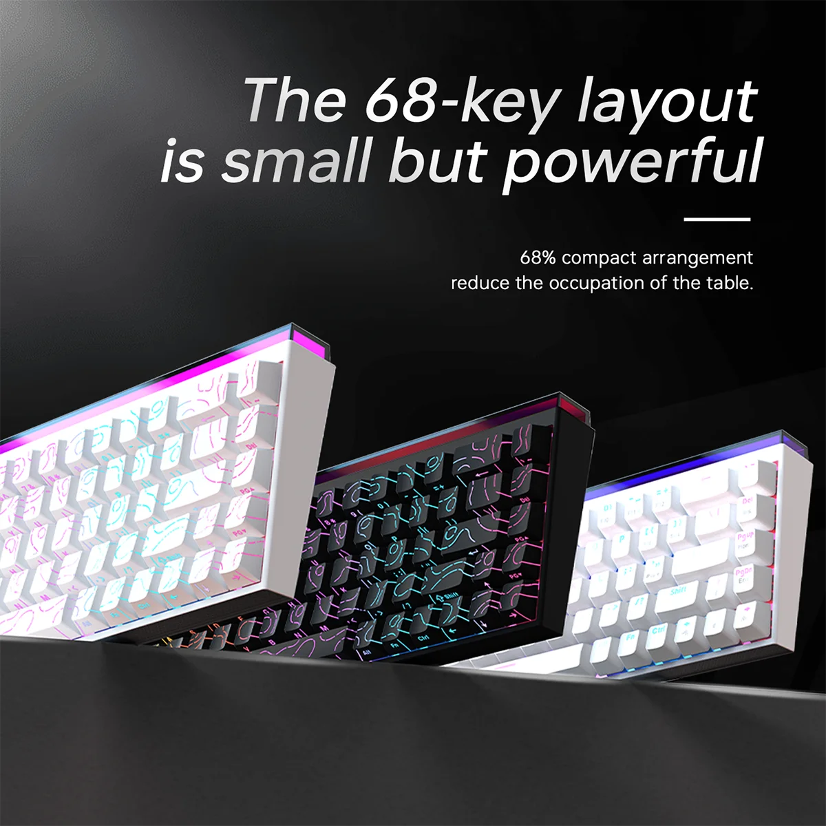 Teclado mecánico AJAZZ NK68 compacto 68% con RGB