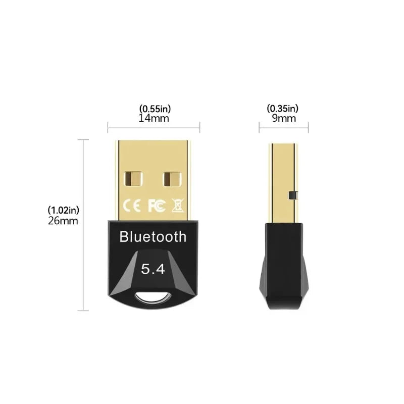 Adaptador Bluetooth USB para PC (5.0 / 5.1 / 5.3 / 5.4)