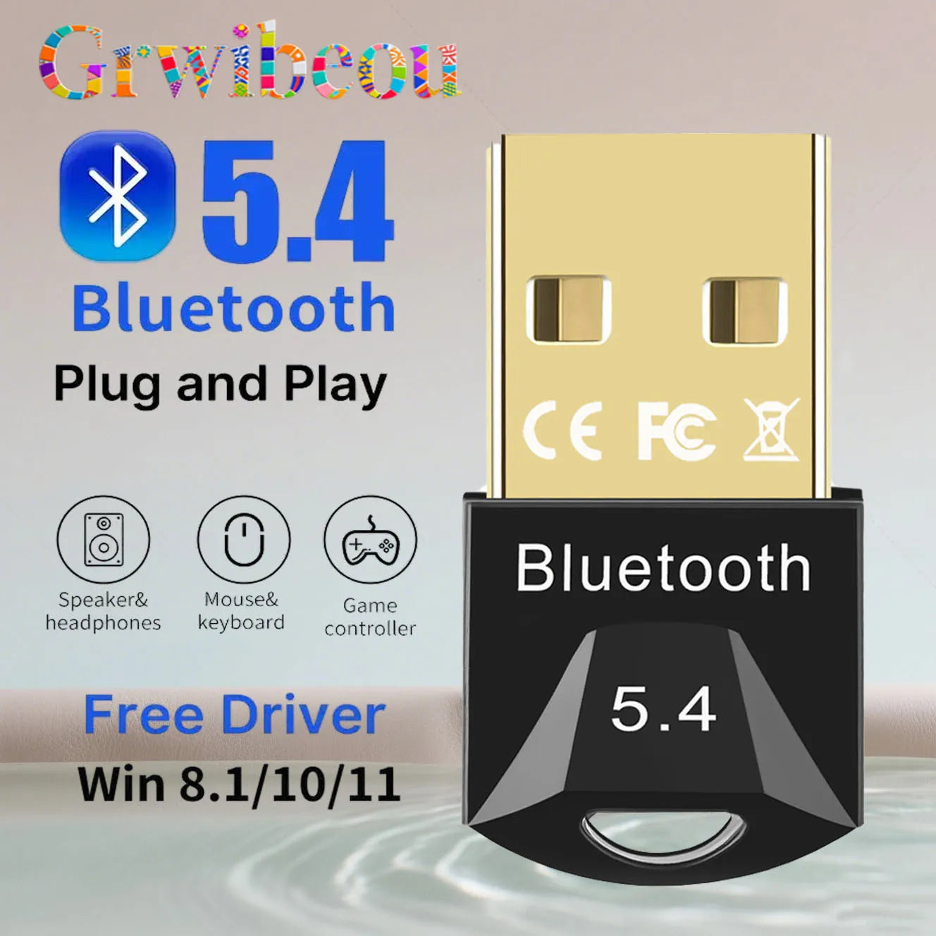 Adaptador Bluetooth USB para PC (5.0 / 5.1 / 5.3 / 5.4)